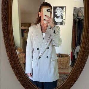 oversized khaki blazer